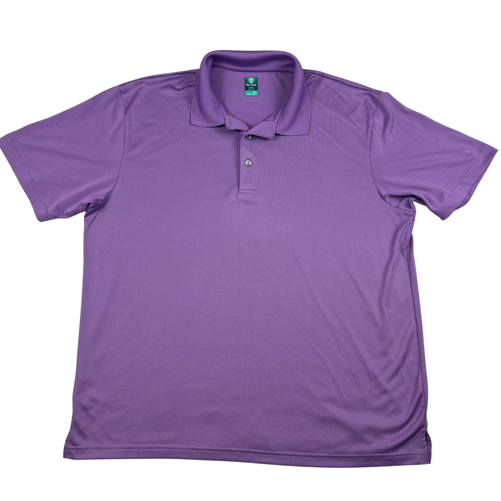 Pro Tour Polo Shirt Mens XXL Airplay Purple Performance Golf Casual